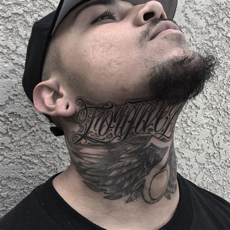 mens neck tattoos